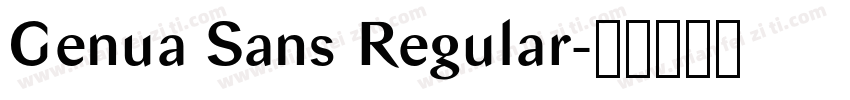Genua Sans Regular字体转换